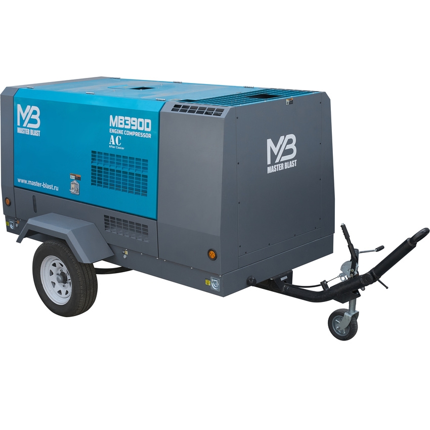 Винтовой дизельный компрессор Master Blast MB-390D-10+AC