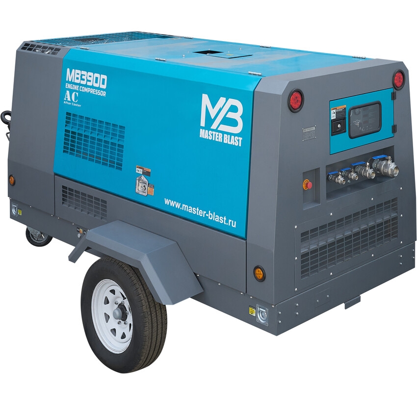 Винтовой дизельный компрессор Master Blast MB-390D-10+AC